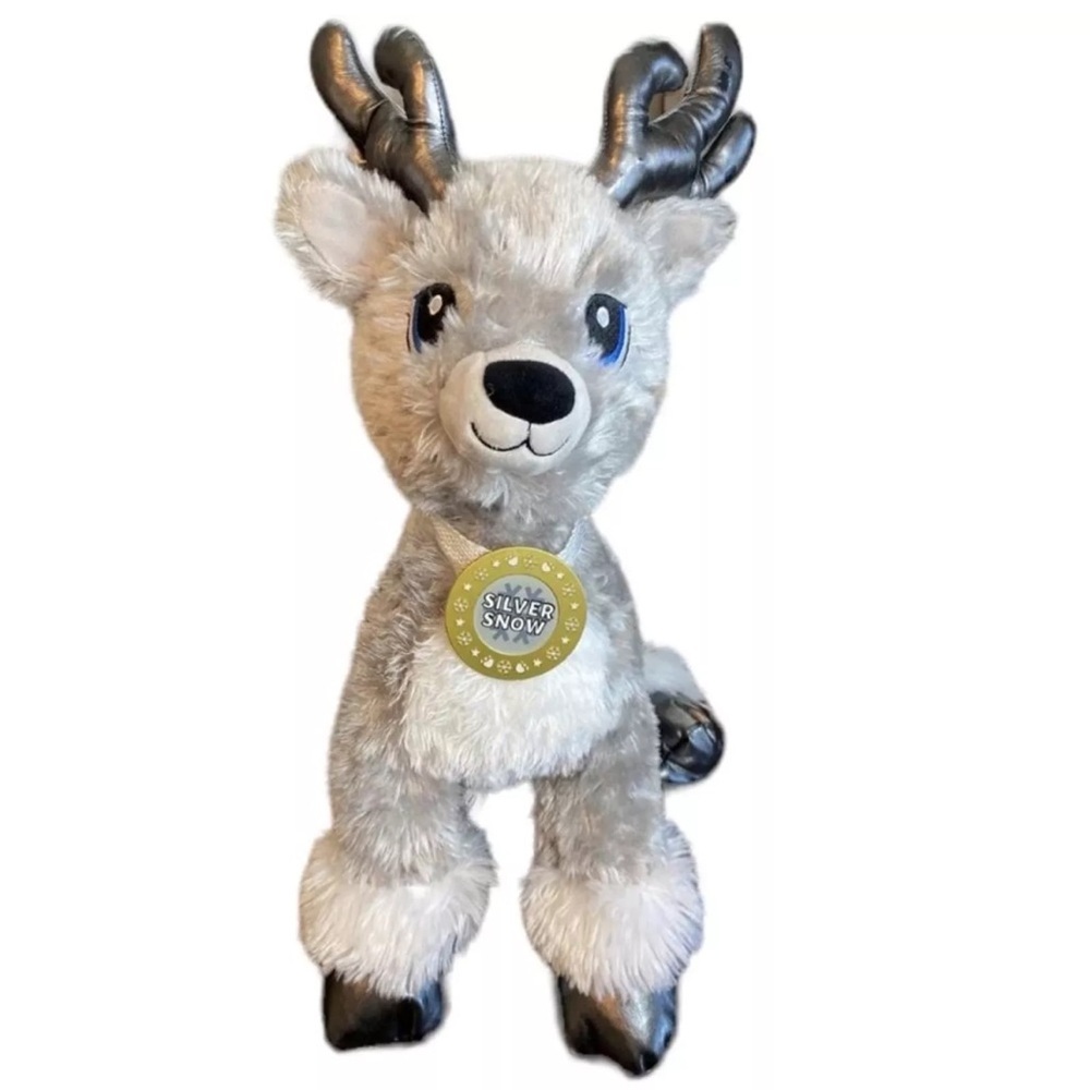 Build-A-Bear Plush Silver Snow Reindeer Limited Edition BABW 18” Retired RARE